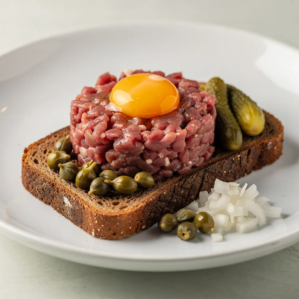 Beef Tatar auf Roggenbrot — nutrition facts
