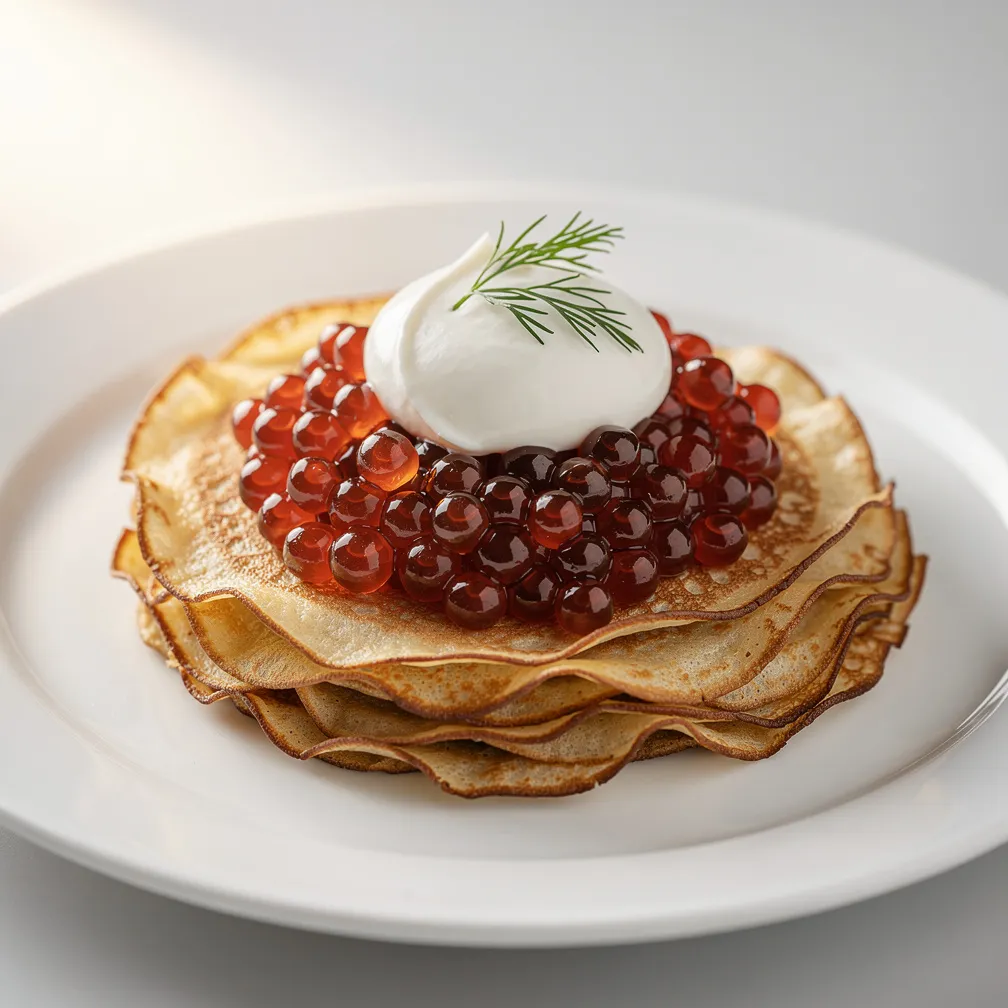 Blini mit Kaviar — nutrition facts