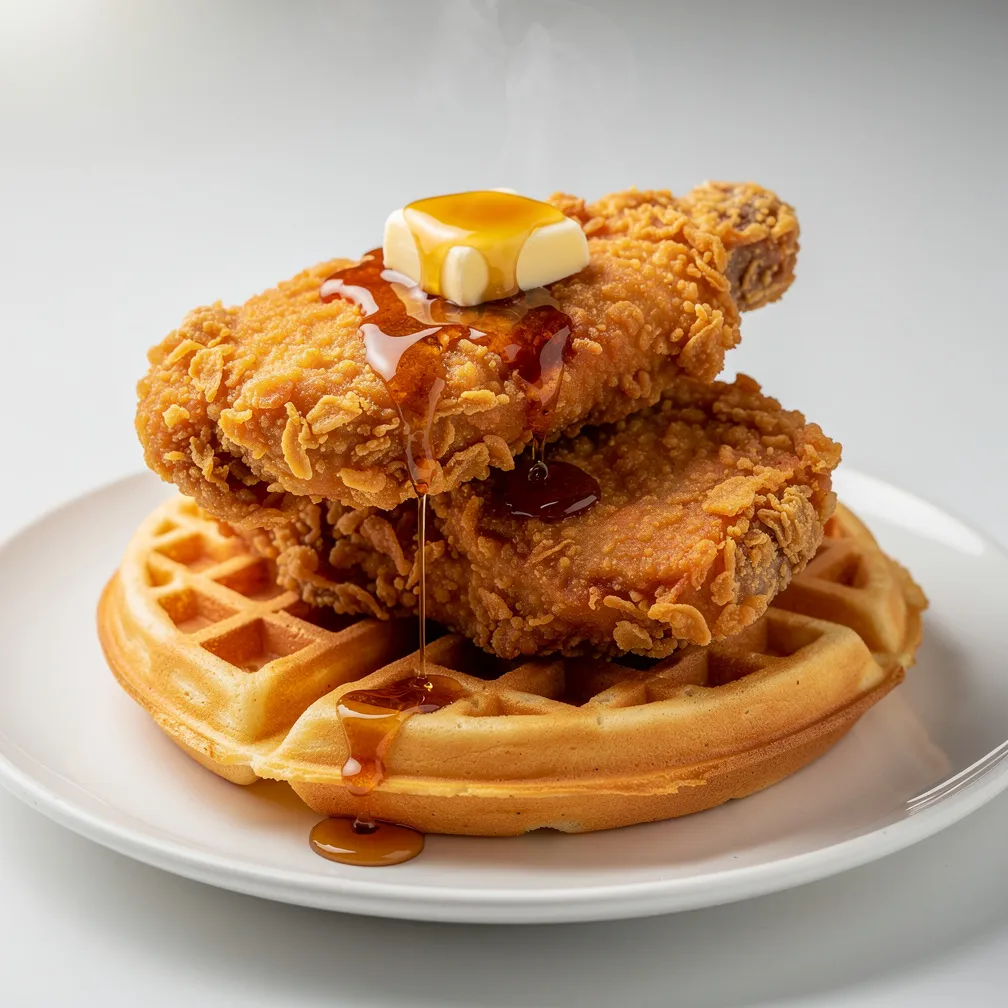 Gebratenes Hähnchen mit Waffeln — nutrition facts