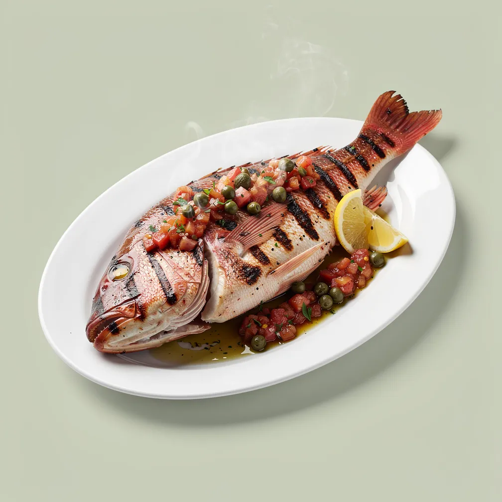Gegrillter Schnapper auf Veracruz-Art — nutrition facts