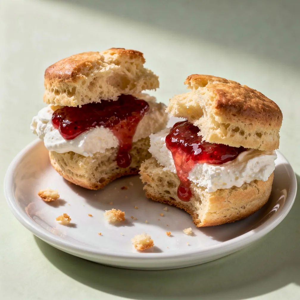 Scone mit Clotted Cream und Marmelade — nutrition facts
