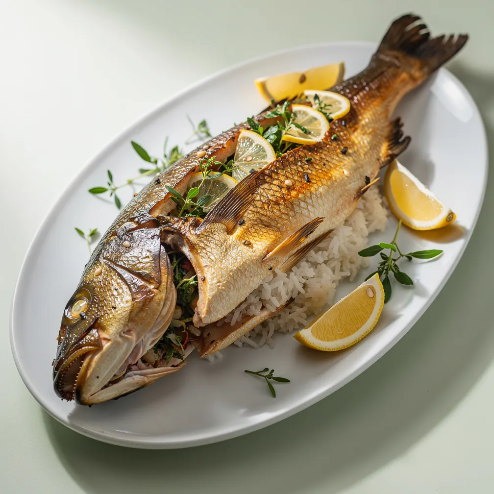 Gefüllter ganzer Fisch — nutrition facts