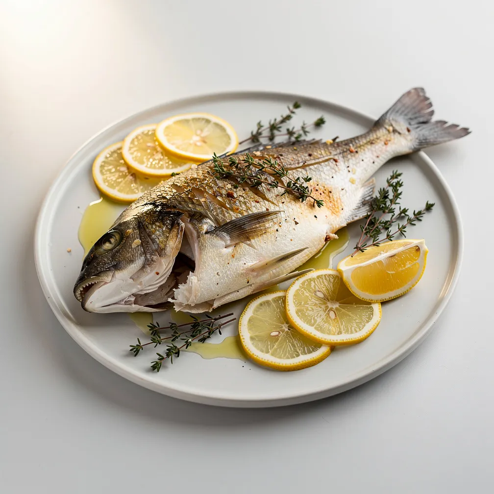 Ganzer gerösteter Wolfsbarsch — nutrition facts