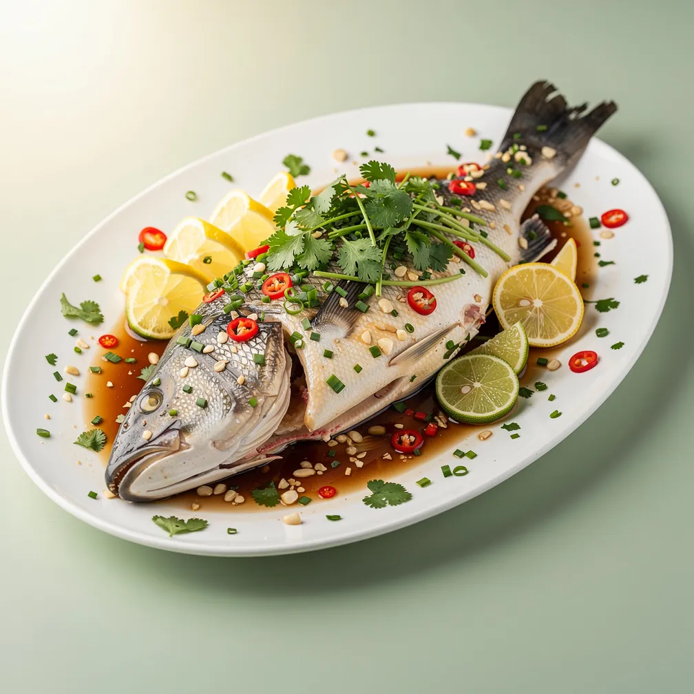 Gedämpfter ganzer Fisch auf Thai-Art — nutrition facts